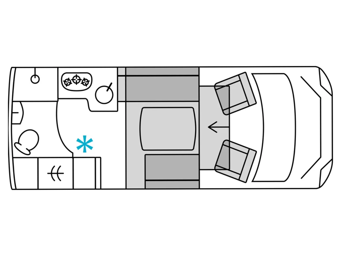 Burstner B66 594 TD Motorhome - Interior Floorplan Layout