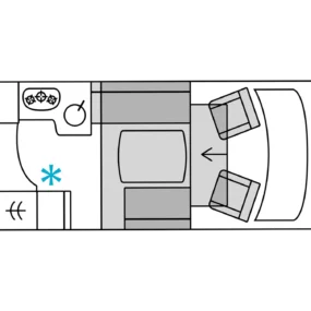 Burstner B66 594 TD Motorhome - Interior Floorplan Layout