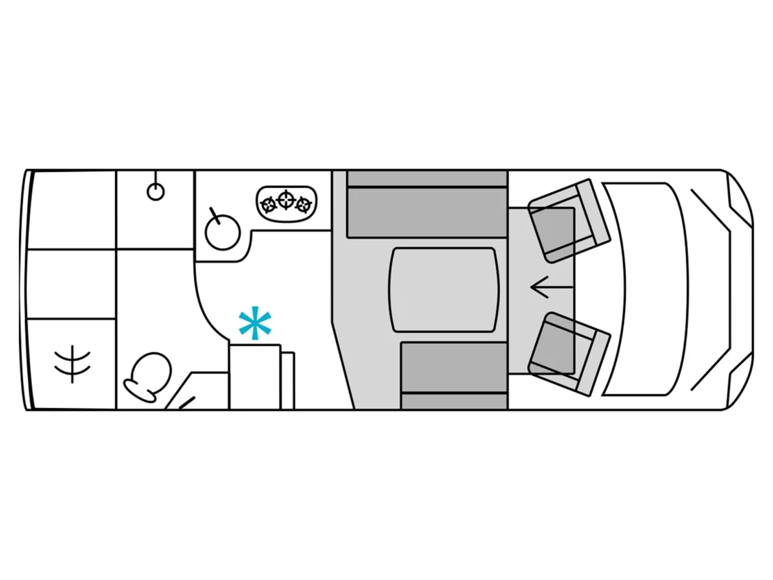Burstner B66 684 TD Motorhome - Interior Floorplan Layout