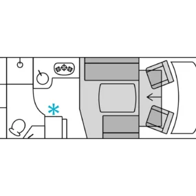 Burstner B66 684 TD Motorhome - Interior Floorplan Layout