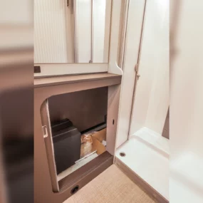 Burstner B66 684 TD Motorhome - Washroom Storage