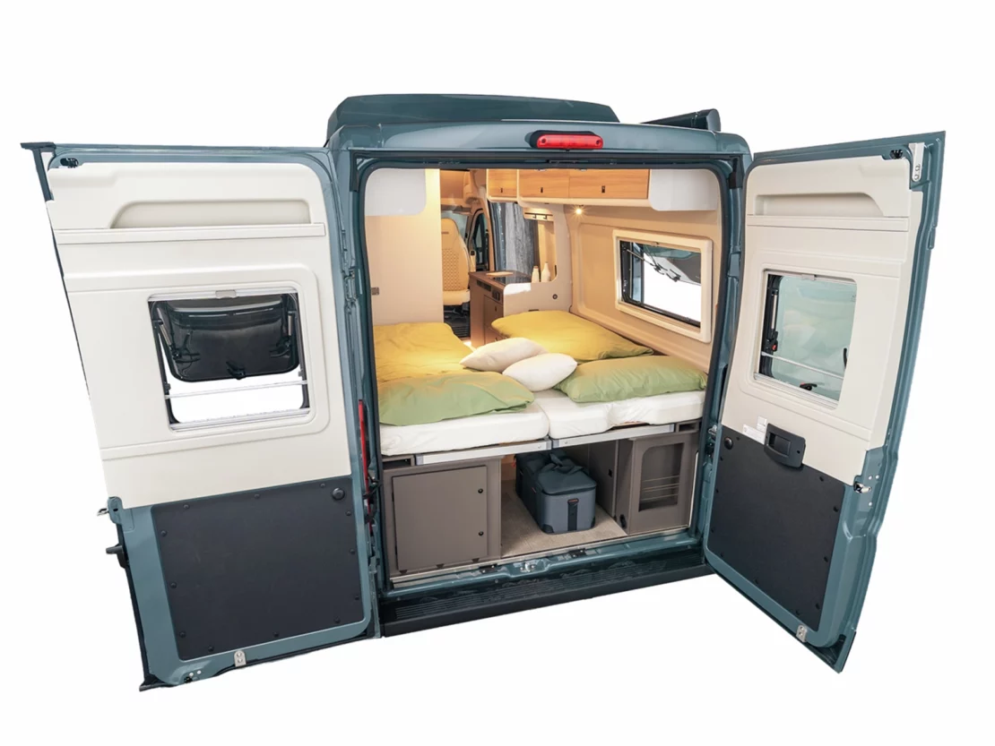 Burstner B66 640 Campervan - Exterior Rear Open