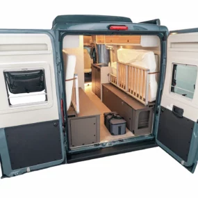 Burstner B66 640 Campervan - Exterior Rear Open Garage