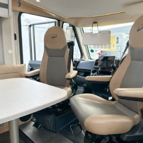 Dethleff Globebus i6 Lounge Area with Swivel Front Cab Seats
