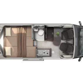 Hymer Yellowstone 602 Campervan - Floorplan Layout