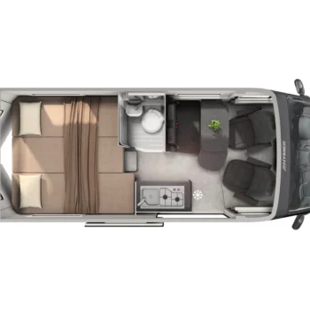 Hymer Yellowstone 602 Campervan - Floorplan Layout